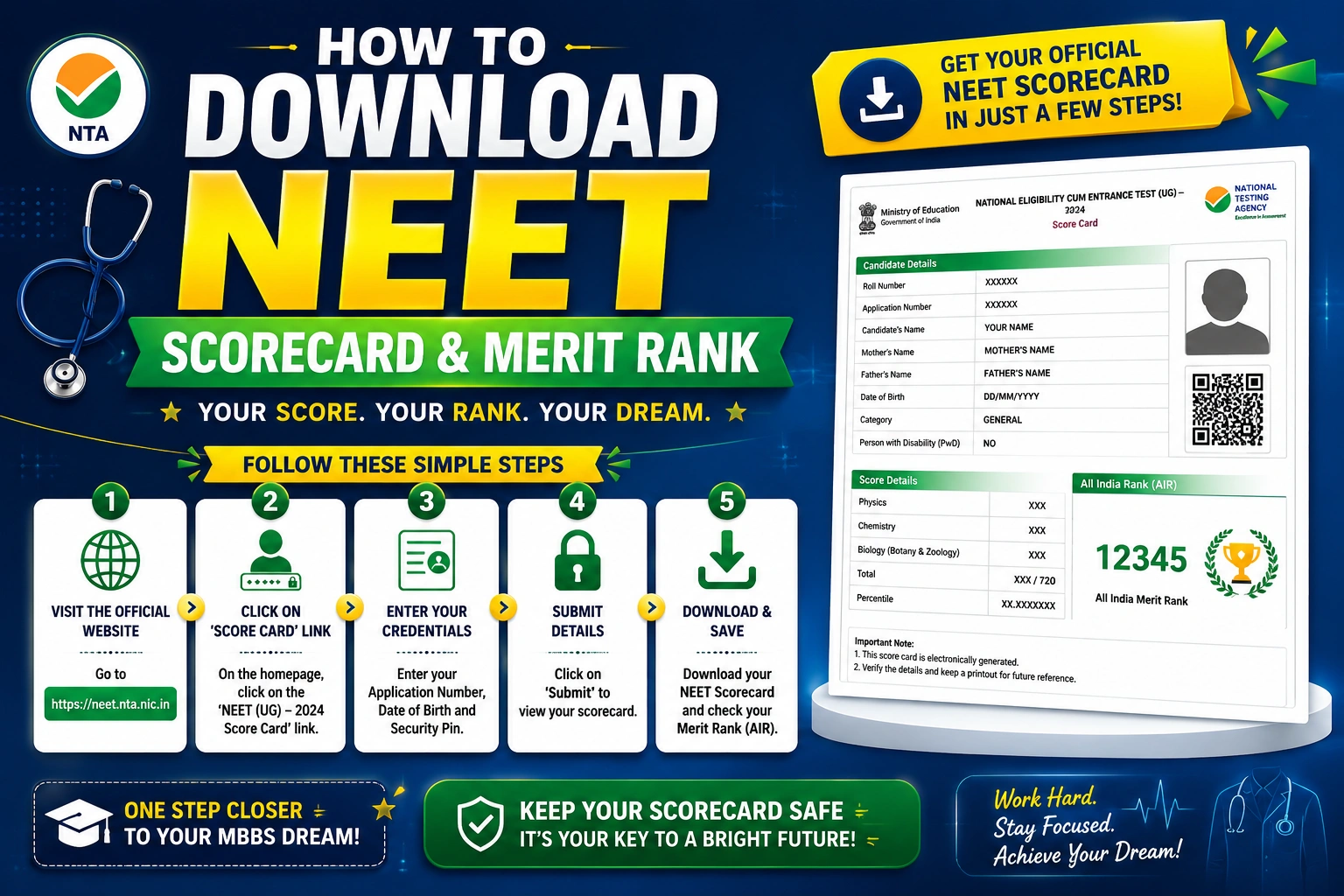 How to Download NEET Scorecard and Merit Rank: Complete Guide for Medical Aspirants